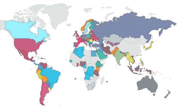 most popular Netflix show in each country map