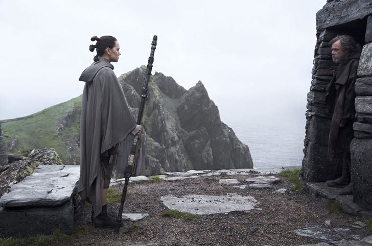 Daisy Ridley and Mark Hamill in 'Star Wars: The Last Jedi'