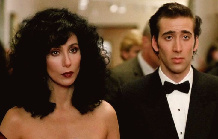 Cher and Nicolas Cage in 'Moonstruck' (1987)
