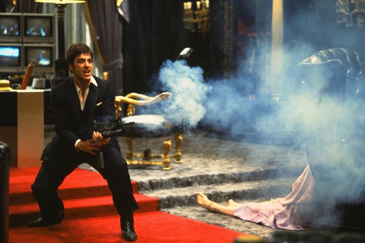Still of Al Pacino as Tony Montana in 'Scarface' (1983)