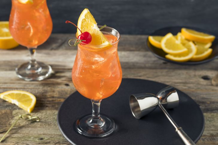 Cold, refreshing Singapore Sling cocktail