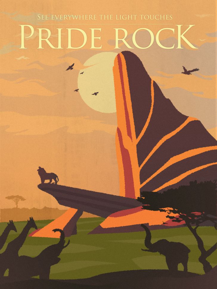 A Lion King travel poster