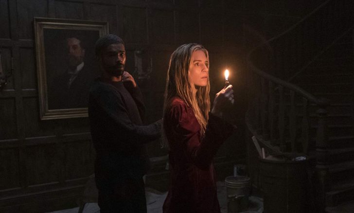 Brit Marling and Kingsley Ben-Adir in The OA