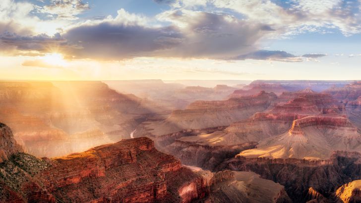 A view from the rim of the Grand Canyon