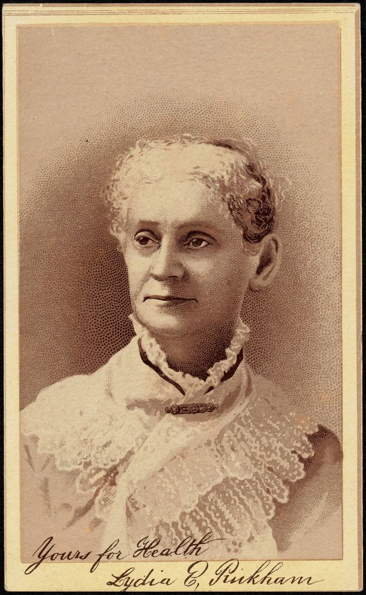 An advertising postcard for Lydia E. Pinkham