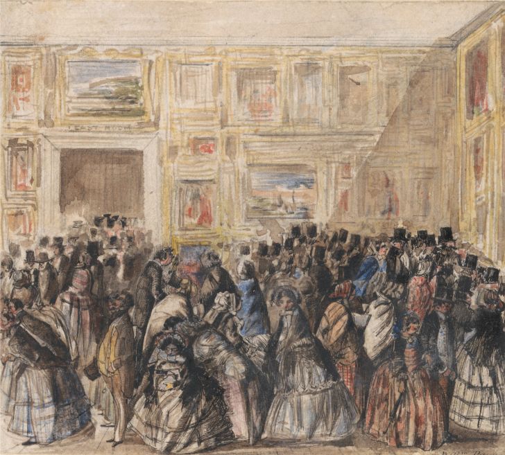 Painting of the Royal Academy in 1858