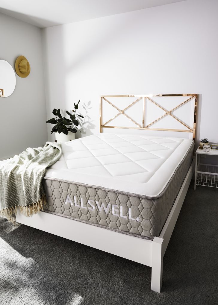 Allswell mattress in bedroom.