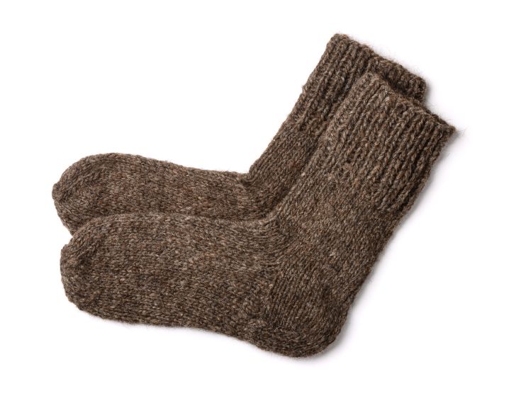 Brown woolen socks