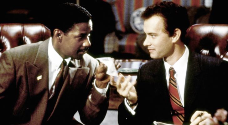 Tom Hanks and Denzel Washington in Philadelphia (1993)