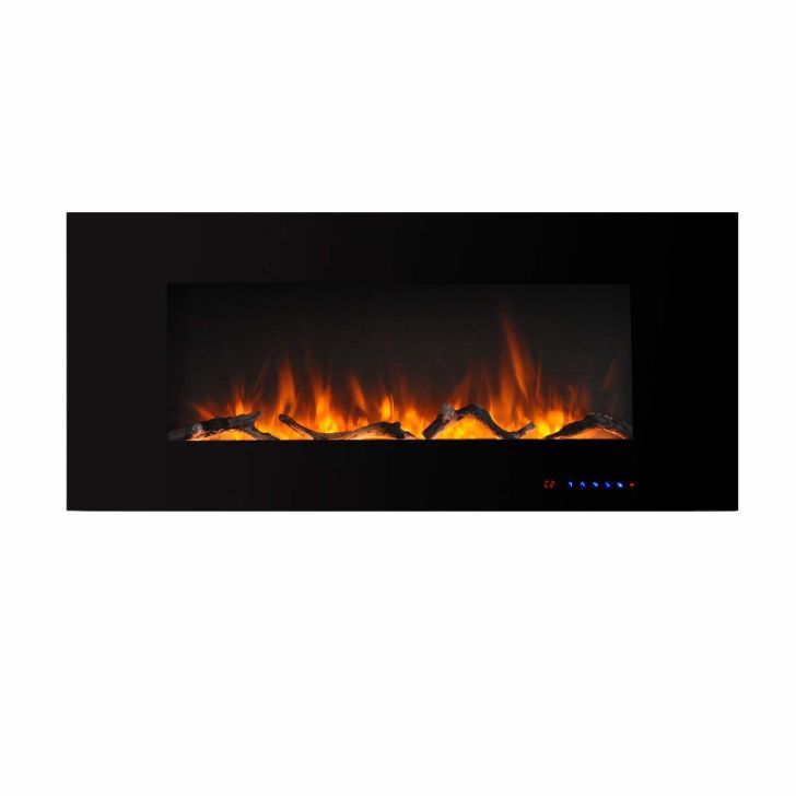 wall-mounted fireplace