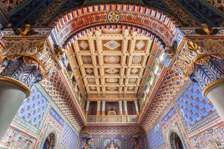 Colorful tile ceilings in Sammezzano Castle