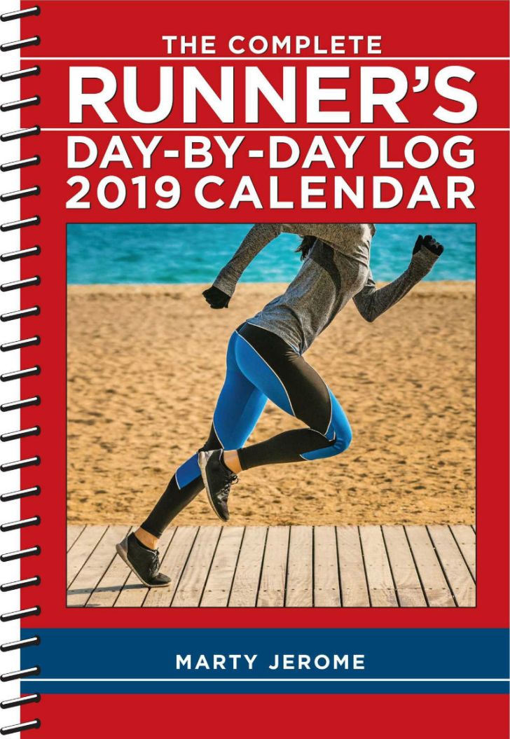 A look at the front cover of the Runner's Log 2019 calendar