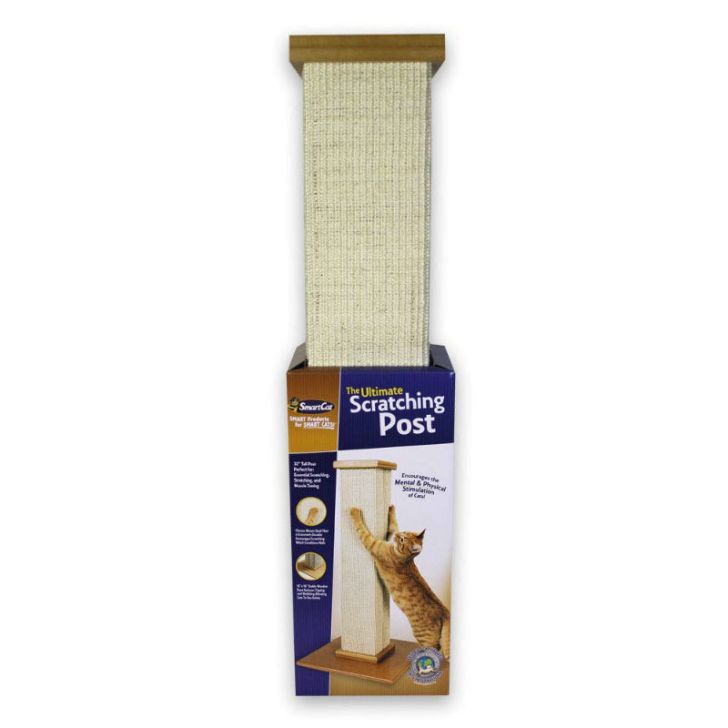 A front view of a SmartCat Ultimate Scratching Post