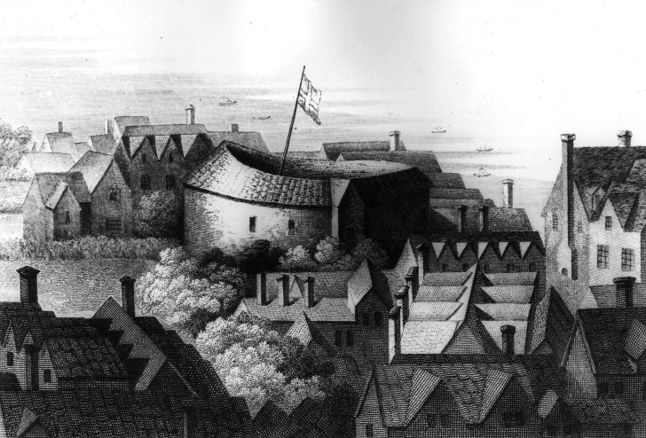 An 1647 engraving by Hollar of Shakespeare's Globe theatre.