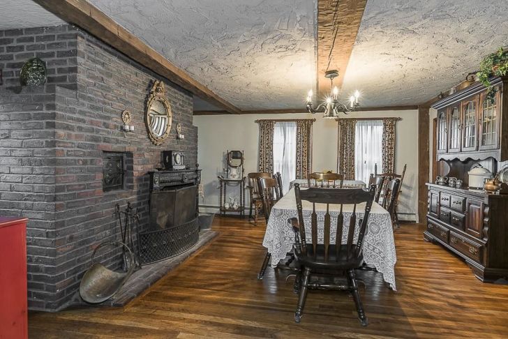 Interior of Colonial home.