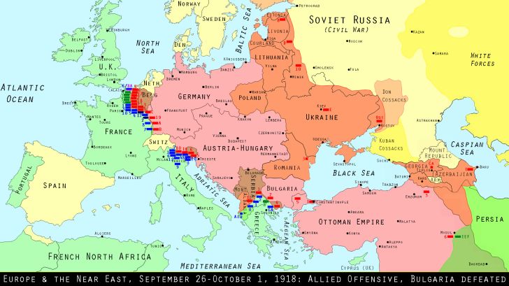 Europe, September 1918 Europe, September 1918