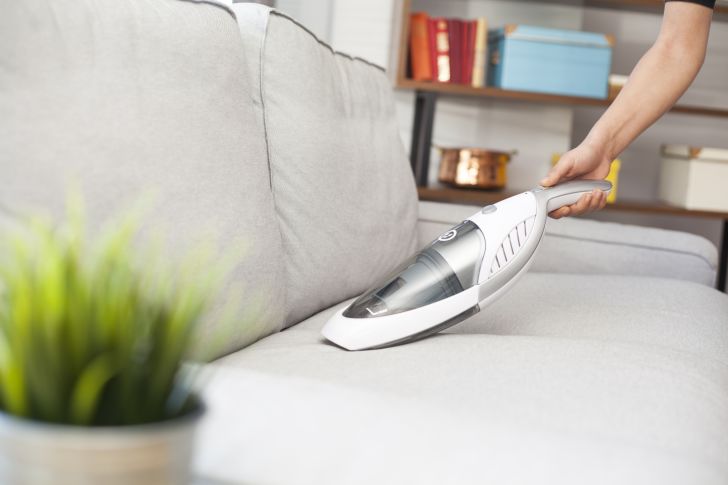 A handheld vacuum