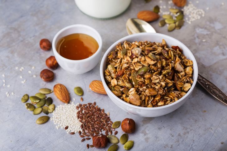 Granola in a bowl.