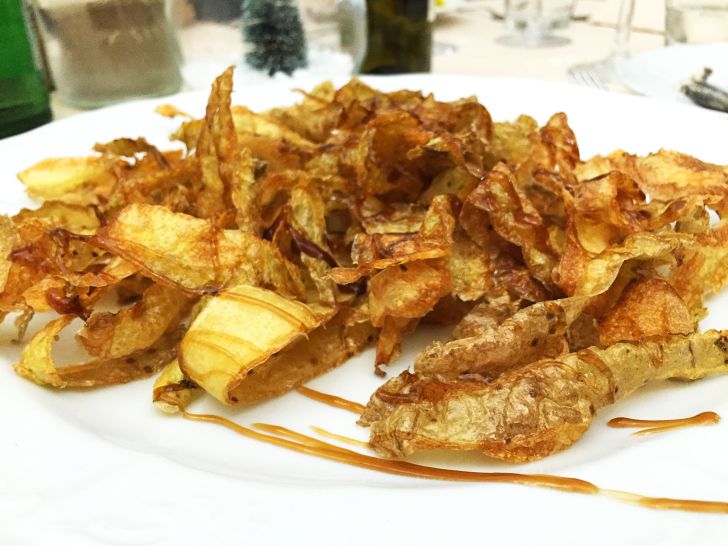 Crispy potato skins.