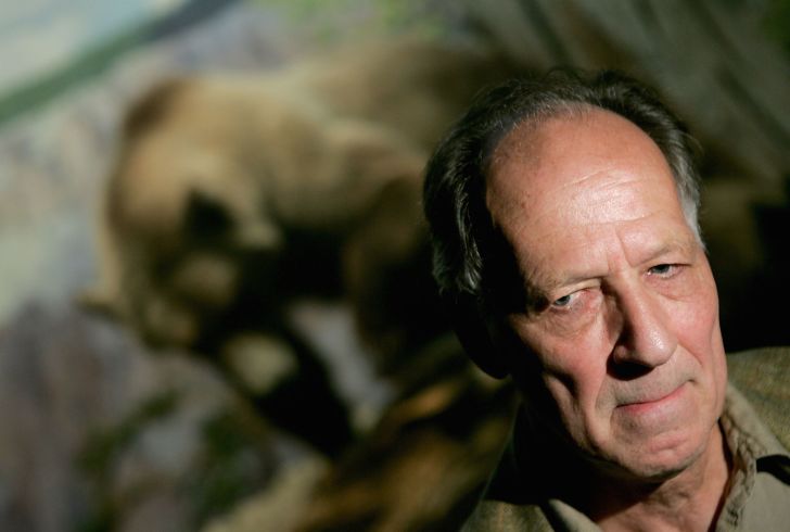 Director Werner Herzog conducts media interviews prior to the Lions Gate screening of 'Grizzly Man' at the American Museum of Natural History's LeFrak Theater July 20, 2005 in New York City