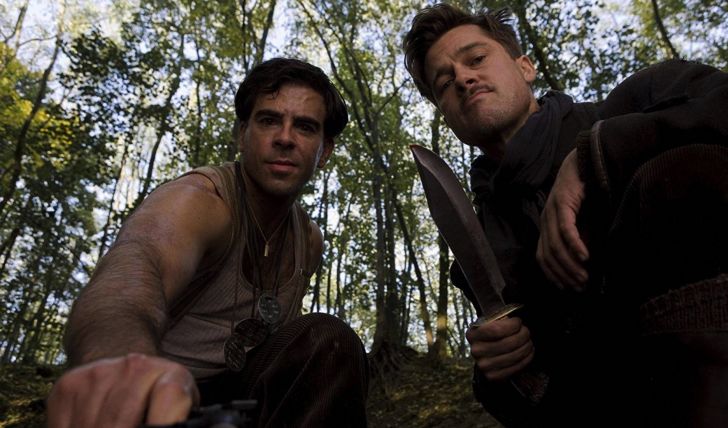 Eli Roth and Brad Pitt in Quentin Tarantino's 'Inglourious Basterds' (2009)