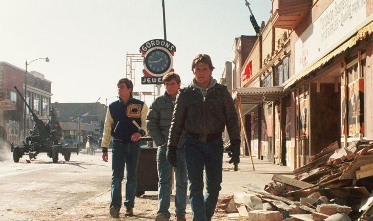 Charlie Sheen, Patrick Swayze, and C. Thomas Howell in Red Dawn (1984)