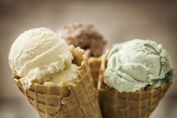 image of three ice cream cones