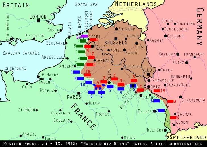 Western Front, July 18, 1918 Western Front, July 18, 1918