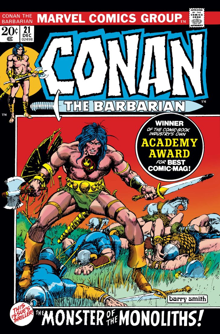 The cover to Marvel's Conan the Barbarian #21