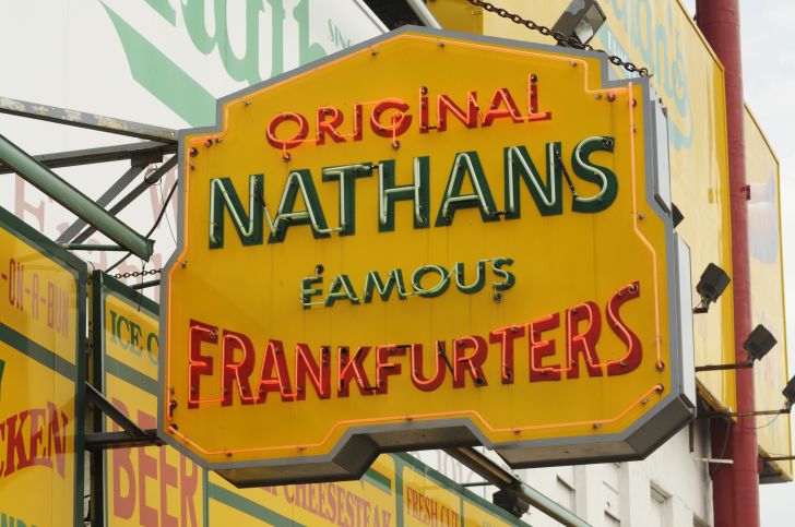 Image of Original Nathan's Famous Frankfurters sign
