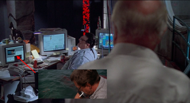 A screen grab from 'Jurassic Park' (1993)