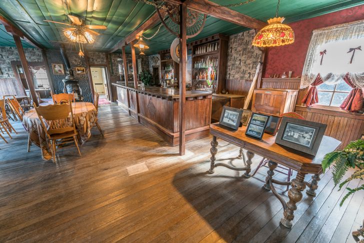 Inside the saloon