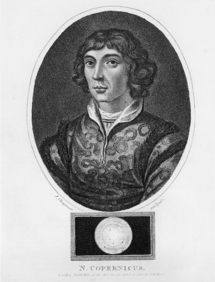 An etching of Copernicus, circa 1530.