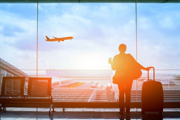 A woman at the airport
