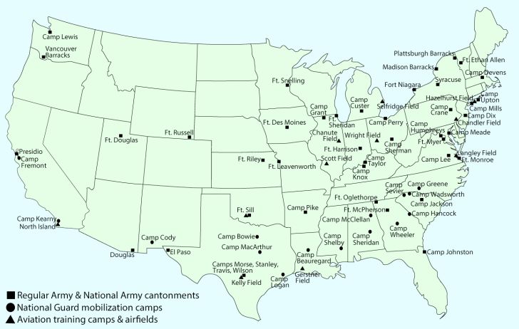 U.S. Army training camps, 1918 U.S. Army training camps, 1918