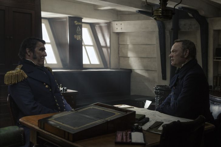 A scene from AMC's The Terror with Sir John Franklin and Capt. Francis Crozier A scene from AMC's The Terror with Sir John Franklin and Capt. Francis Crozier