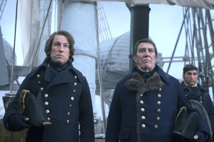 A scene from AMC's The Terror with Sir John Franklin and James Fitzjames A scene from AMC's The Terror with Sir John Franklin and James Fitzjames