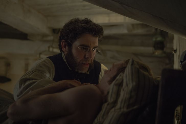 A scene from AMC's The Terror with Goodsir and Young A scene from AMC's The Terror with Goodsir and Young