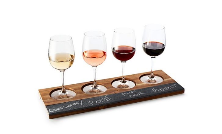 Wood and Slate Wine Taster's Board