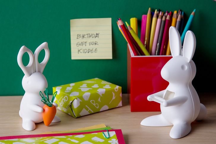 Bunny Scissors and Paper Clip Holders