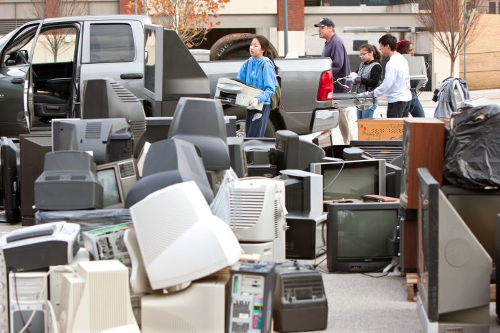 pile of electronics