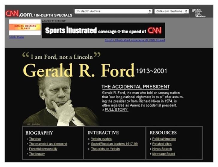 A (mistaken) CNN obituary for Gerald Ford