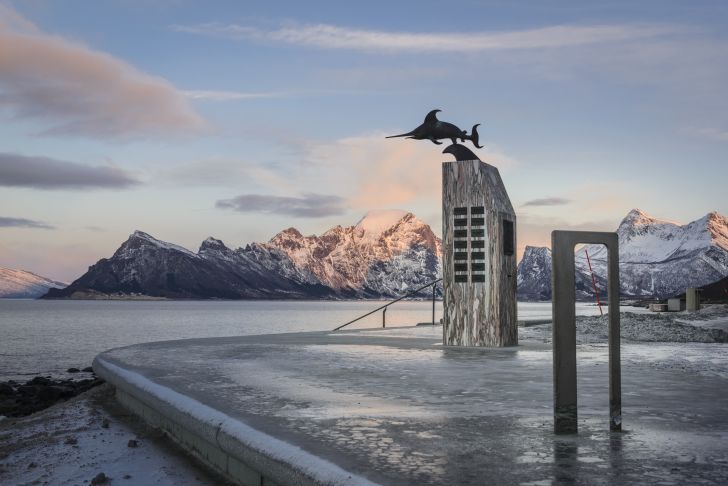 A view of the monument to the soldiers lost in the sinking of the Uredd