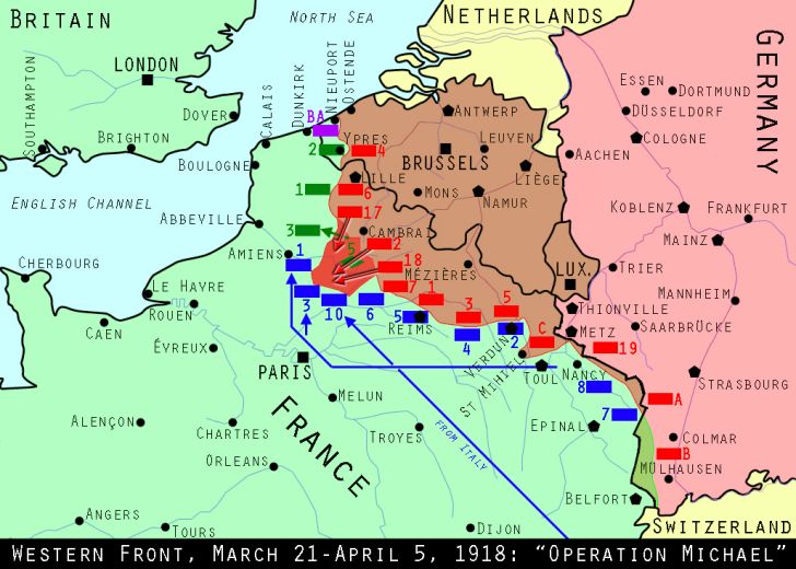 Western Front, March 21, 1918 Western Front, March 21, 1918