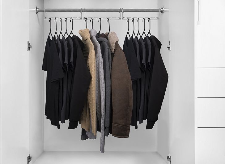 closet with clothes