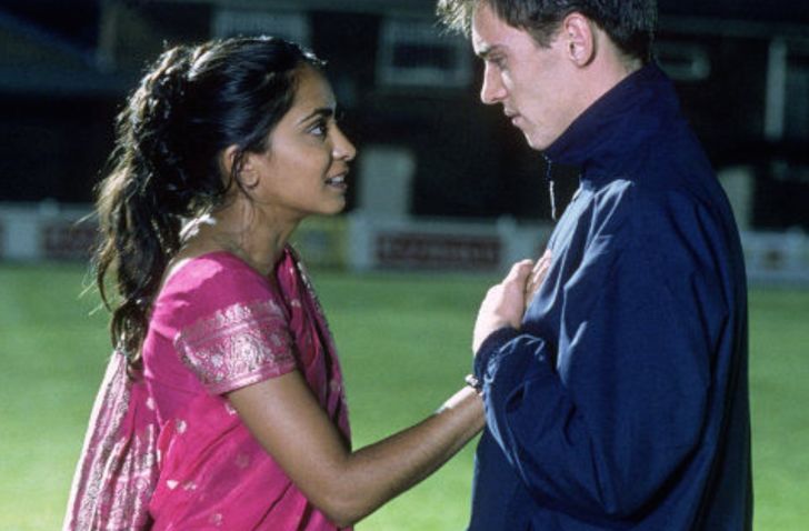Jonathan Rhys Meyers and Parminder Nagra in Bend It Like Beckham (2002)