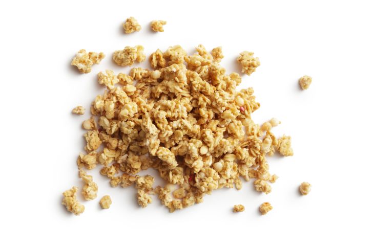 A pile of granola