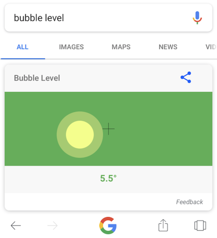 Google Bubble Level Tool Google Bubble Level tool