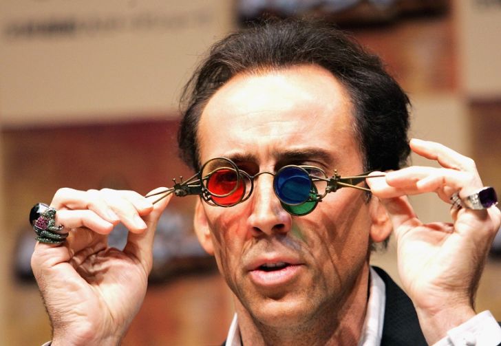 Nicolas Cage appears in Tokyo, Japan in 2004