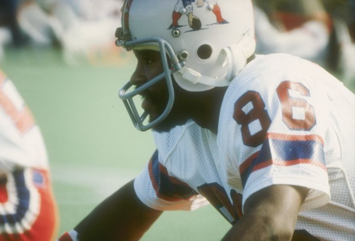 Wide receiver Stanley Morgan of the New England Patriots runs down the field during a game against the Chicago Bears at Soldier Field in Chicago Illinois. The Patriots won the game 27 - 7